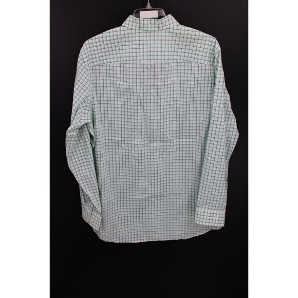 Duluth Trading Button Down Shirt Men SZ L TALL COOL MAX LS BLUE GREEN NWT - Picture 5 of 8